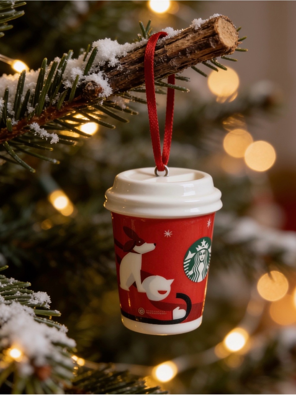 STARBUCKS Ornament Holiday 2011 Mini To-Go Cup